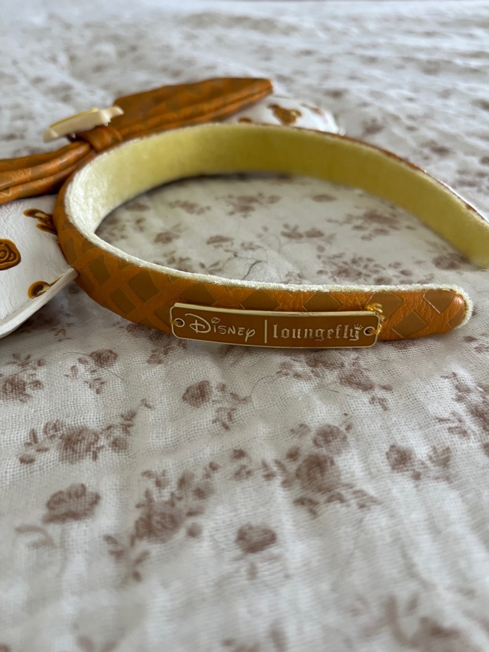 Disney Honey Waffle Cone Minnie Ears Headband in Brown and White - Picture 3 of 3